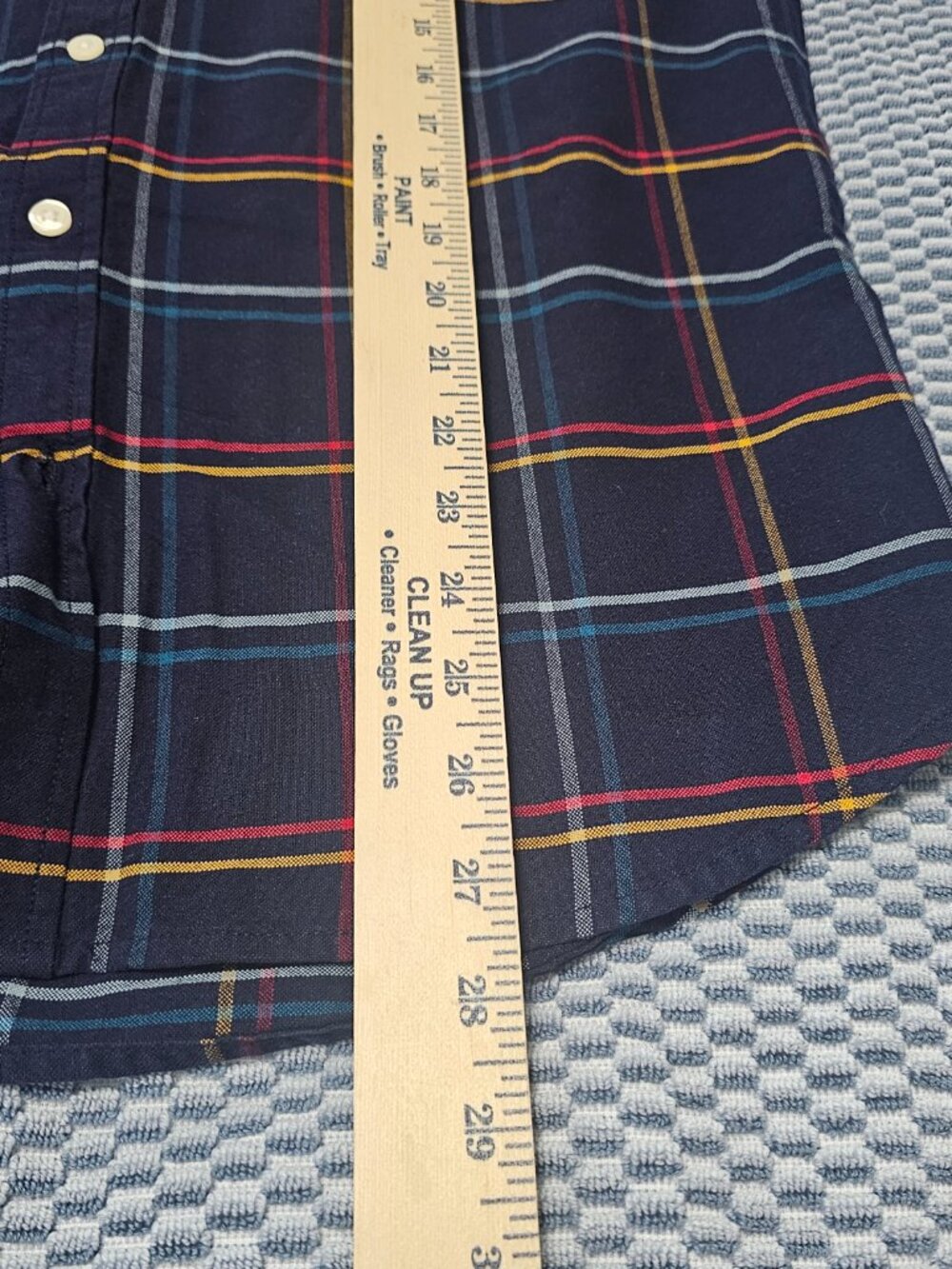 NEW Old Navy Slim Fit Men's Blue Plaid Flannel Shirt - Size Small - Picture 7 of 7